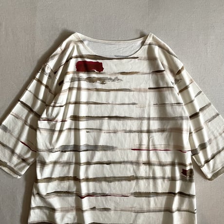 ARTIST BORDER BOAT NECK SHIRT PC-006-2237 / Porter Classic