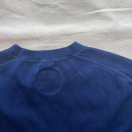 ムライト テレコ テゾメ ニードルステッチ クルーネック LS Tシャツ ユニセックス 1006390 / BLUE BLUE JAPAN ブルーブルージャパン