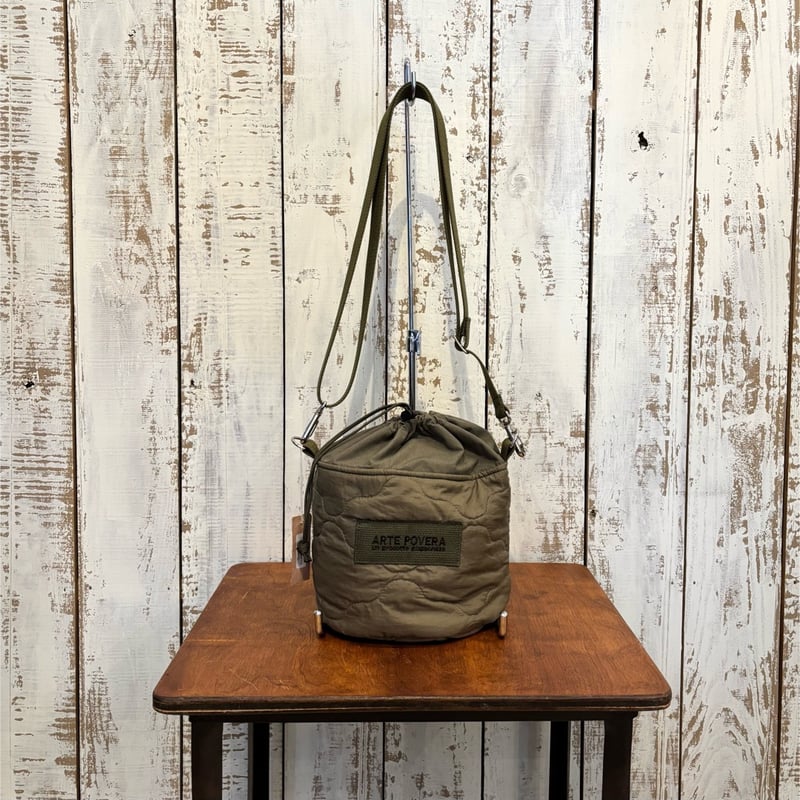ARTE POVERA｜イタリアリネン染巾着ショルダーバッグ チェコキルトパンツ RE-巾着ショルダーS 2025winter 66 / ARTE POVE