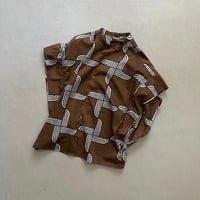 ウッドブロックプリントバンドカラーシャツ  622608 / HAVERSACK ハバーサック