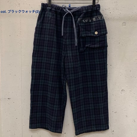 Girl‘s タータンチェック/リラクシンWork1/2 アルピーノポケットパンツ 53P-106 / 快晴堂 かいせいどう