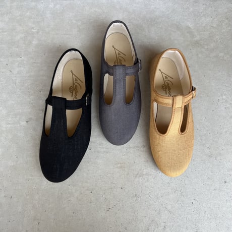 SANDALIA ALTA T STRAP LINEN (55263 ADULT SOLID) / LA CADENA
