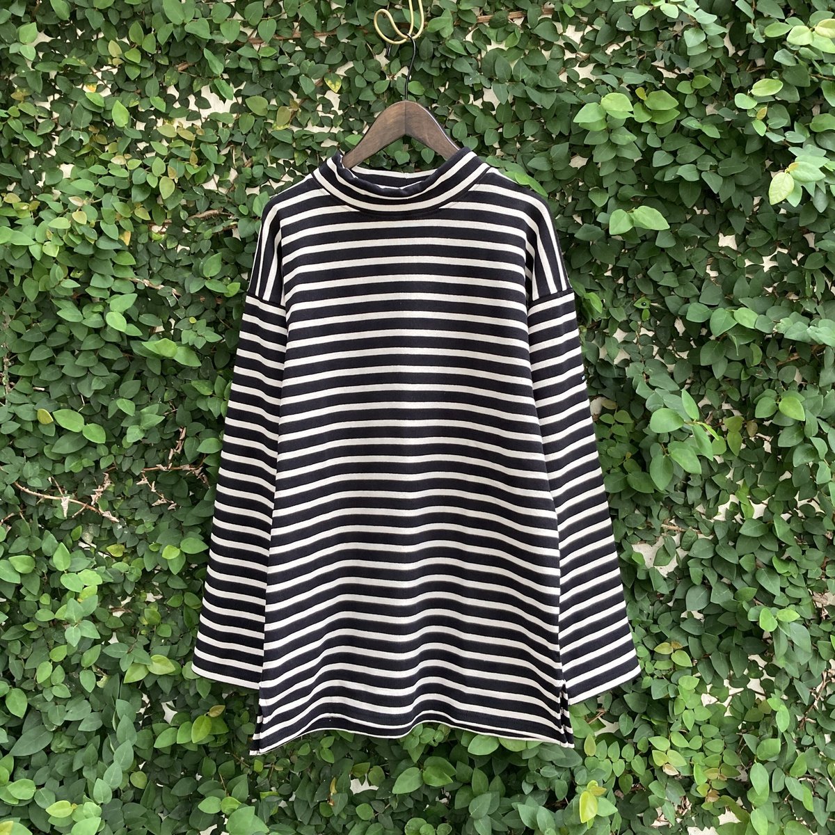 SAINT JAMES　モックネックウェッソン モックネックタイプ［生成り/マリン］：セントジェームス