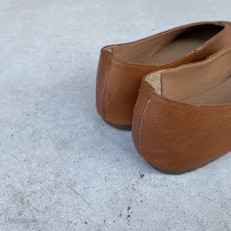 Vカットフラットパンプス CT-01(BR) / chausser  Turnshoe