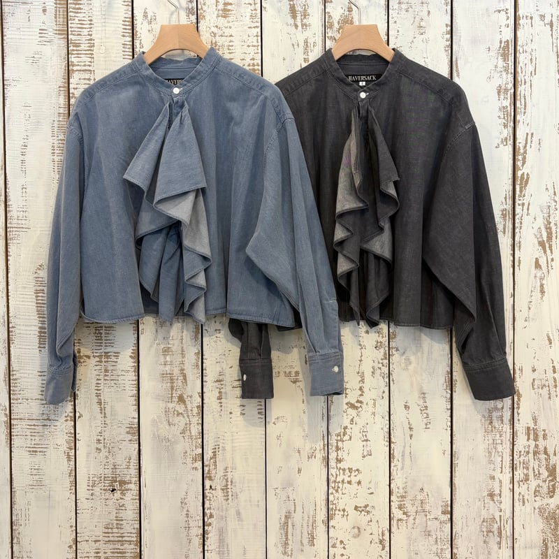 5ozデニムクロップドフリルシャツ 322529 / HAVERSACK ハバーサック | e
