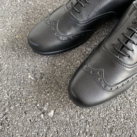 TR-004 WING TIP (BLACK) / TRAVELSHOES by chausser トラベルシューズバイショセ