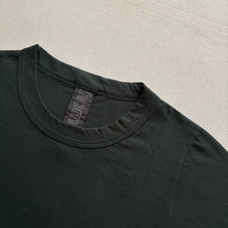 30/1天竺七分袖Tシャツ (サックス・ダークグリーン) 252-6450 / homspun ホームスパン