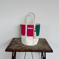 インドラリーキルト&フランスシーツ NEWラウンドBAG (M) ARTEA-26SP47 / ARTE POVERA アルテポーヴェラ