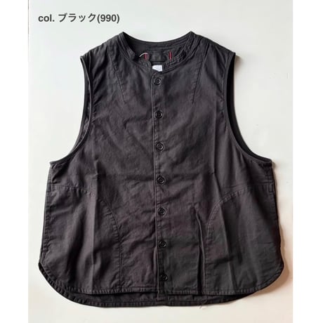 CW ラウンドテール ベスト 7254V-006 / NATURAL LAUNDRY  ナチュラルランドリー