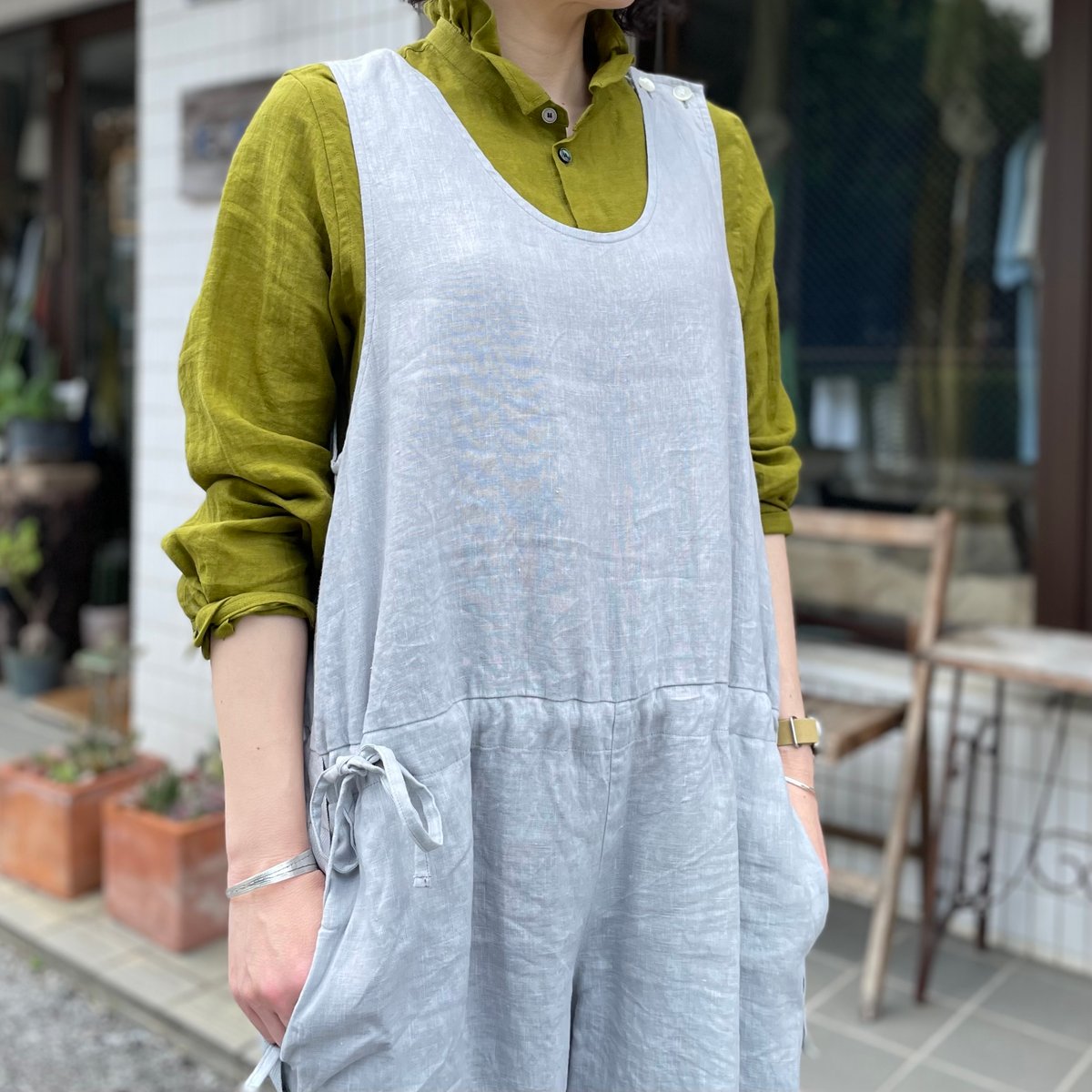 Vlas Blomme KL Vintage サロペットラチネ