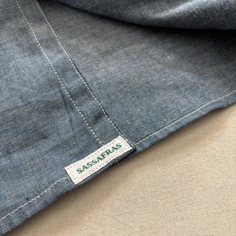 Gardener Shirt1/2 (5oz Chambray) SF-252245 / SASSAFRAS ササフラス