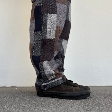 Fall Leaf Gardener Pants 4/5 (Cotton Tweed Patch Check) SF-252289 / SASSAFRAS ササフラス