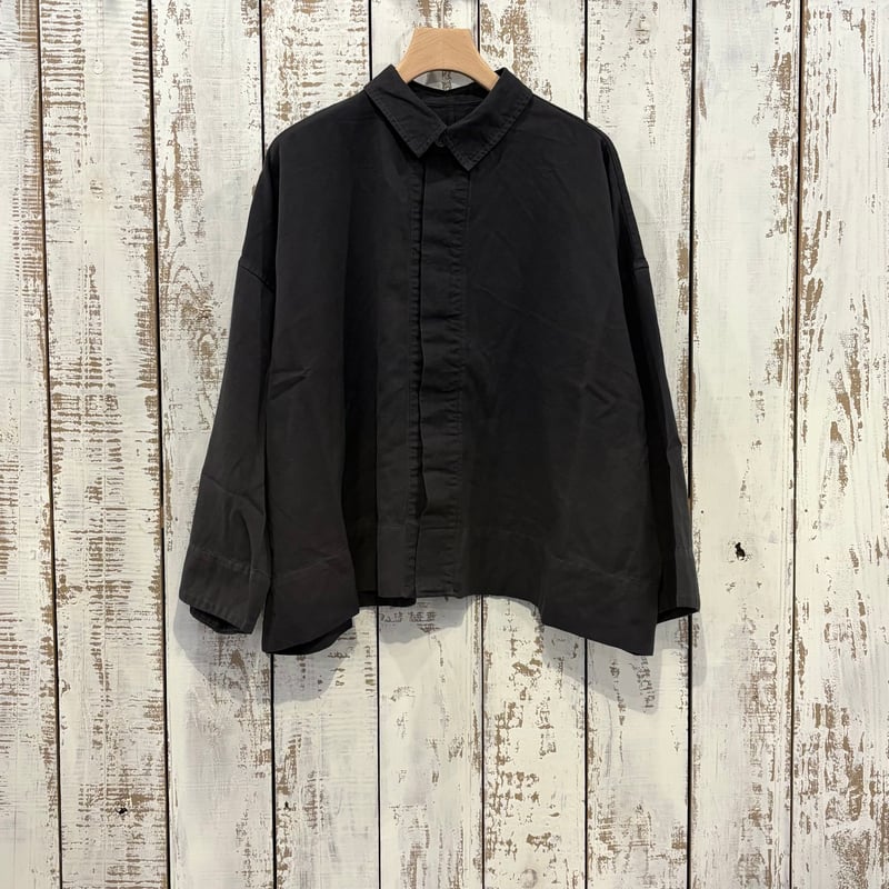 ヴェリテクール　ポケット切り替えシャツ　ジャケット　ブラック ソフトツイルシャツ VC-2802 / Veritecoeur ヴェリテクール | e-sho