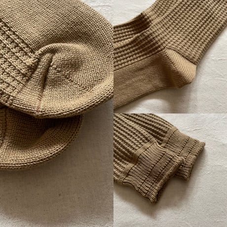 COTTON WAFFLE CREW SOCKS R1110 / ROTOTO