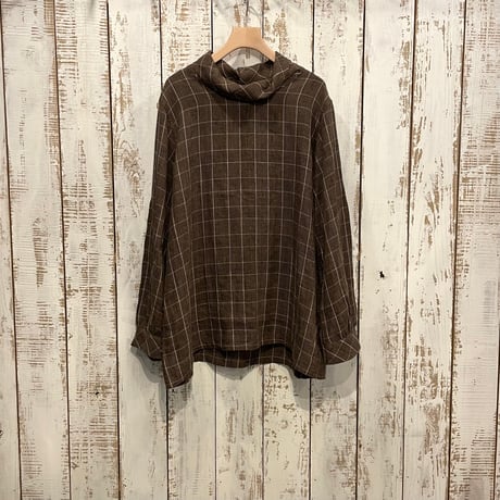 Linen Check プルオーバーブラウス 13137103 / Vlas Blomme ヴラスブラム