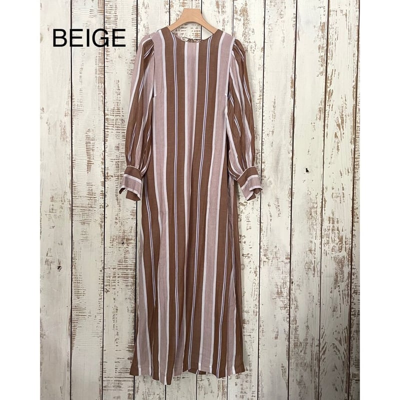 Cotton Voile Stripe Back Twisted Dress 010432GA Cotton Voile Stripe Back Twisted Dress 010432GA