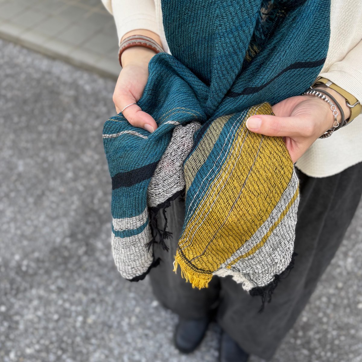 roots shawl MIDDLE WM TQ-KH-1189 / tamaki niime