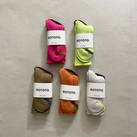 CHUNKY RIBBED CREW SOCKS size S(23~25cm) R1523 / ROTOTO