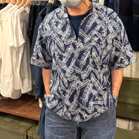 インディゴリネン バショウバッセン ショートスリーブシャツ 1010856 / BLUE BLUE JAPAN ブルーブルージャパン