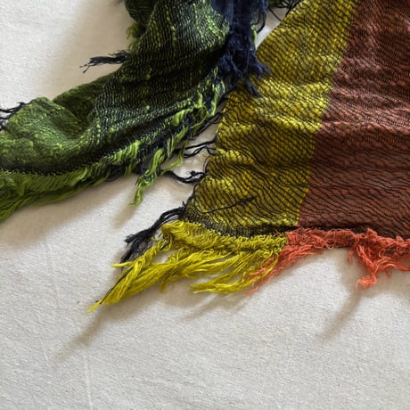 roots shawl BIG CB-OR-BK  / tamaki niime タマキニイメ