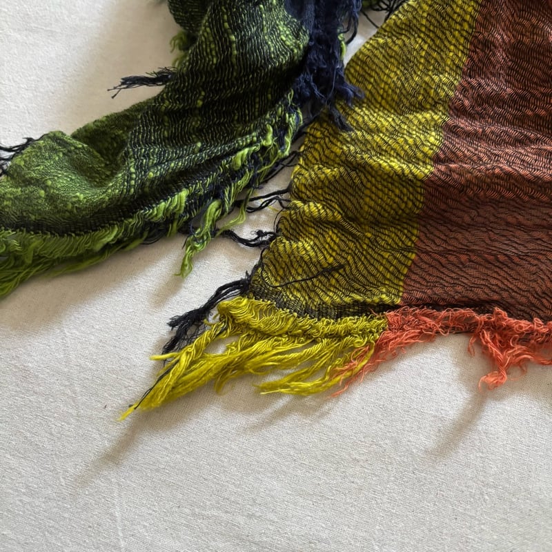 roots shawl BIG CB-OR-BK / tamaki niime タマキニイメ