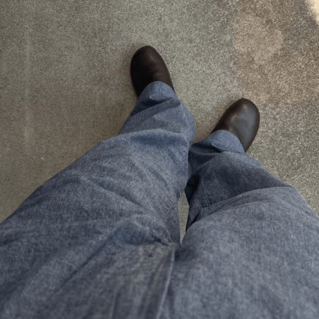 ORGシャンブレーフレンチ ワークパンツ 1011083 / BLUE BLUE ブルーブルー