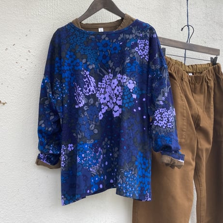 FLOWER SMOOTH BOATNECK TEE BT-258 / Bohemians