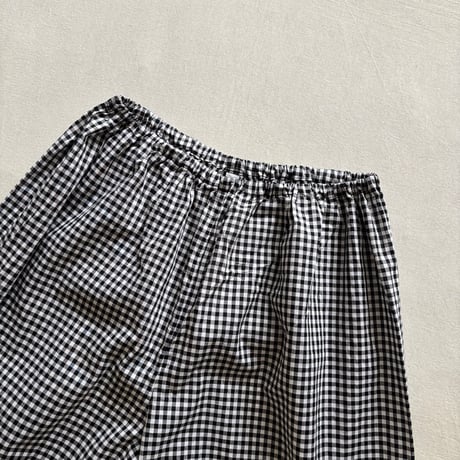 80/1ギンガム&無地 ハーフパンツ 261-3408 / homspun ホームスパン