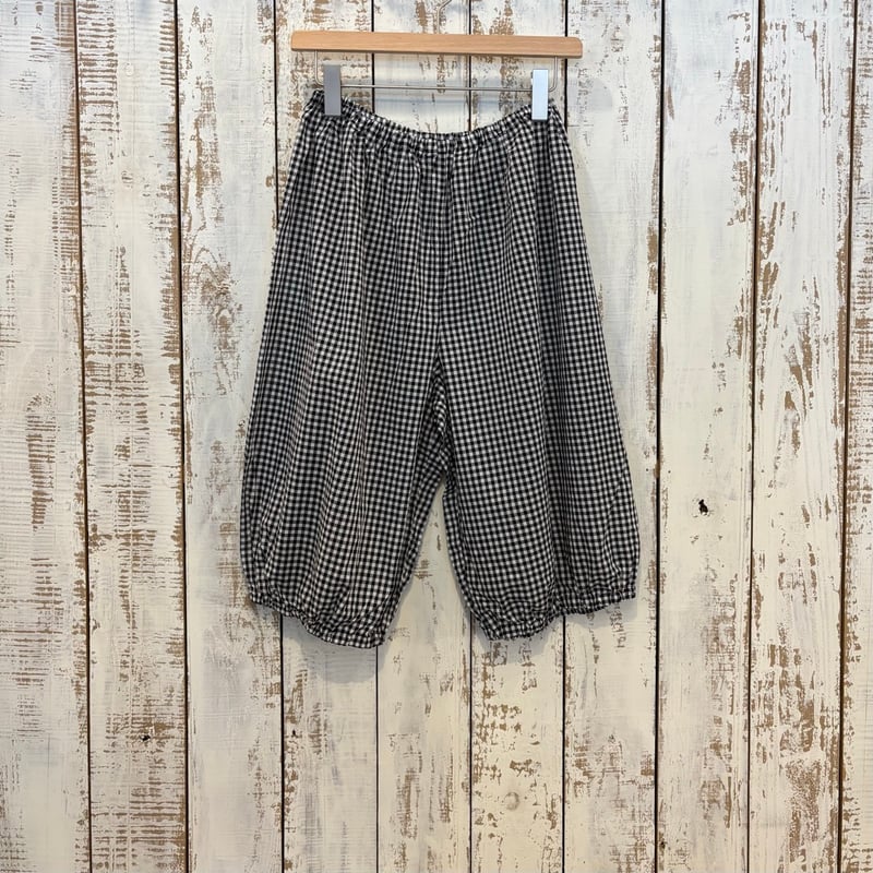 80/1ギンガム&無地 ハーフパンツ 261-3408 / homspun ホームスパン |