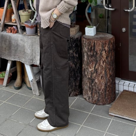 WIDE FIT FRENCH WORK PANTS (COFFEE BROWN) 03-5011 / orSlow オアスロウ