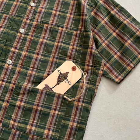 Leaf Pruner Half 1/2 (Organic Cotton Madras) SF-262354 / SASSAFRAS ササフラス