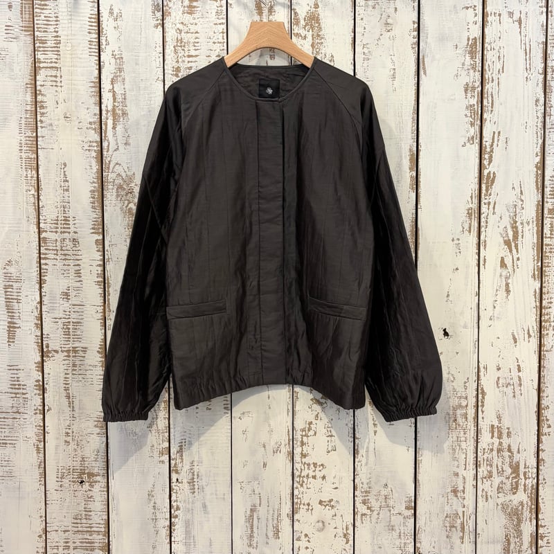 QUILTED COTTON SILK RAGLAN STRING JACKET NMDS25