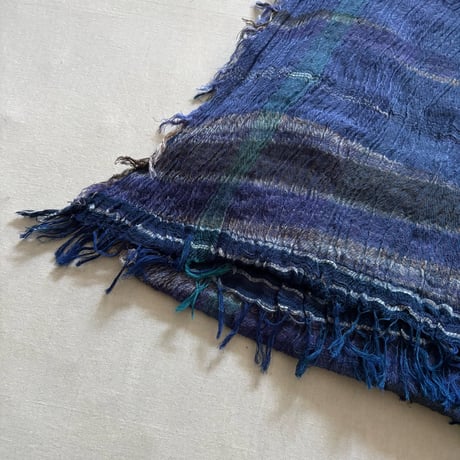 roots shawl BIG CB-BL-BL / tamaki niime タマキニイメ