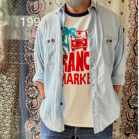 ガーゼウラケ パームツリー プリントリンガーTシャツ 1015843 / HOLLYWOOD RANCH MARKET ハリウッドランチマーケット