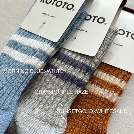 HEMP OG COTTON STRIPE SOCKS size S(23~25cm) R1468 / ROTOTO