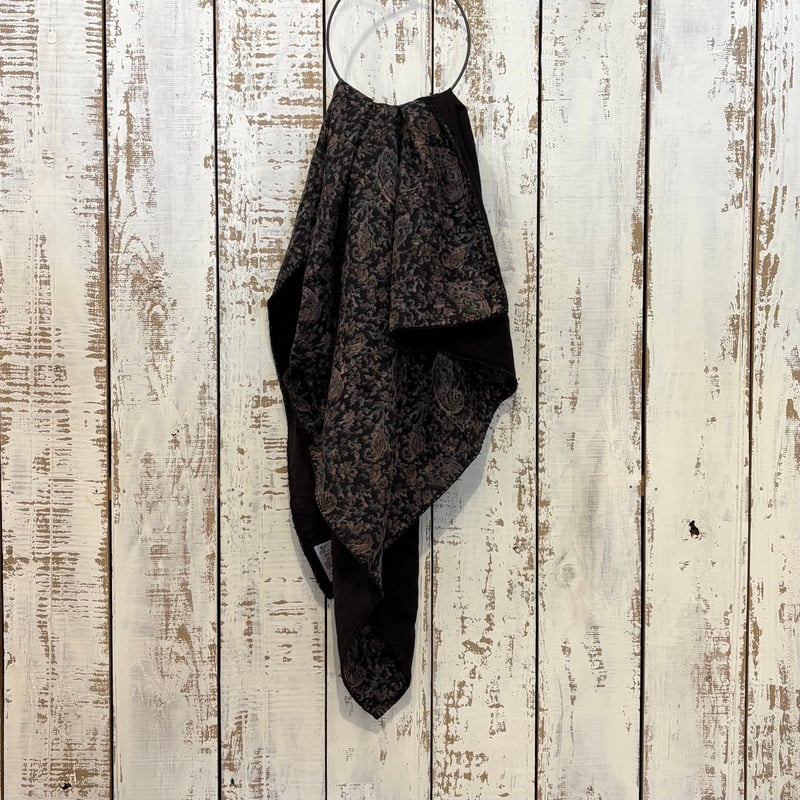 STITCHED BANGALORE SILK PAISLEY PRINT SCARF WIT