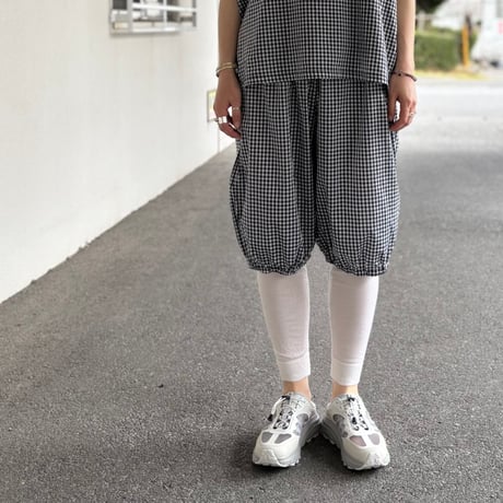 80/1ギンガム&無地 ハーフパンツ 261-3408 / homspun ホームスパン