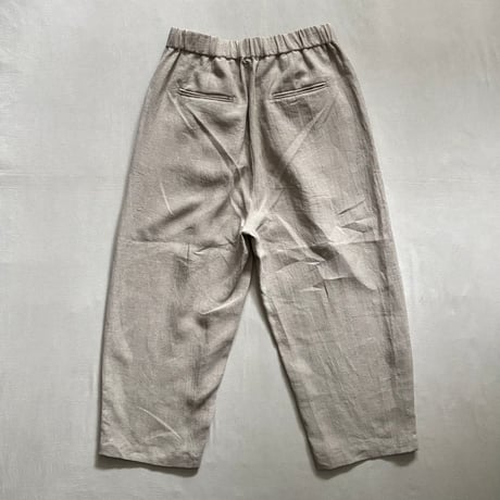 40s FRENCH LINEN DYED CANVAS 2TUCK TAPERED EASY PANTS GNMDS2501FL / maison de soil メゾンドソイル