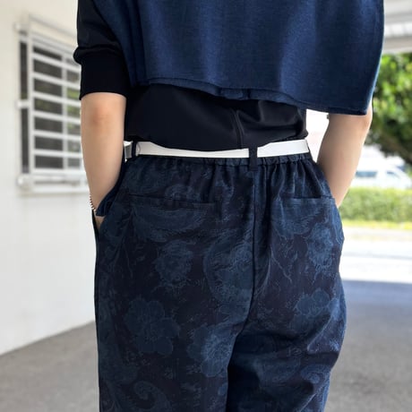 J7152インディゴナイロンサテン ツジガハナドローパンツ 1016630 / BLUE BLUE JAPAN ブルーブルージャパン