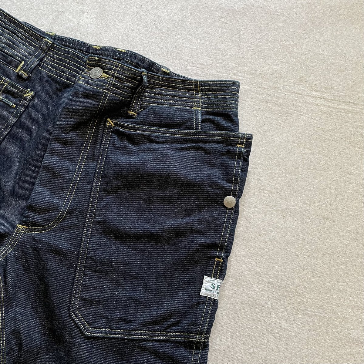 Fall Leaf Sprayer Pants (Indigo) / SASSAFRAS |