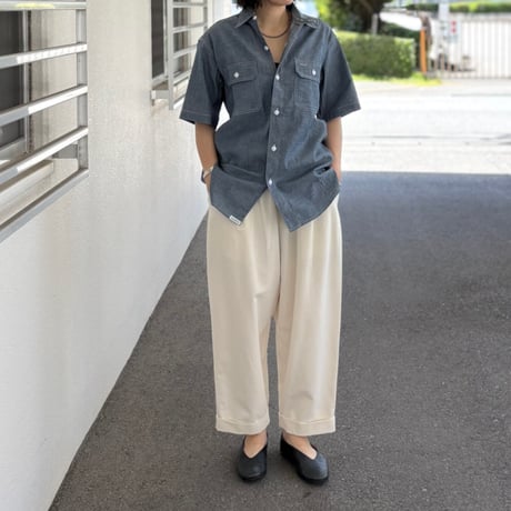 Gardener Shirt1/2 (5oz Chambray) SF-252245 / SASSAFRAS ササフラス