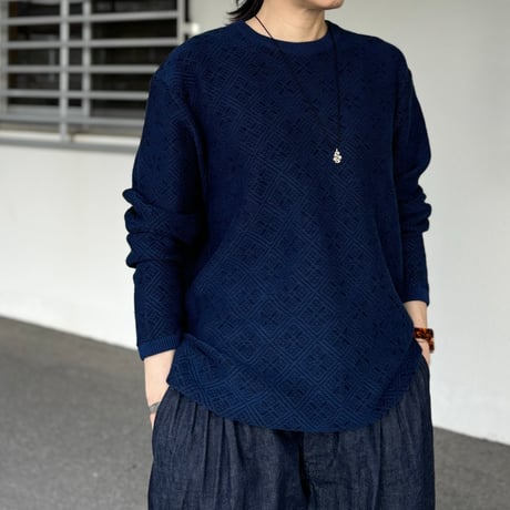 KOGIN KNIT CREWNECK (NAVY) PC-051-3050 / Porter Classic ポータークラシック