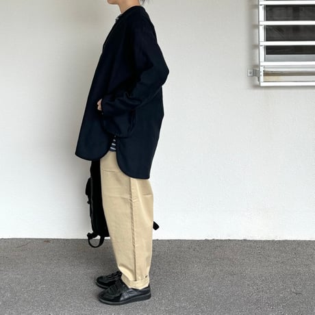 MOLESKIN NO COLLAR SHIRT JACKET (DARK NAVY) PC-019-2936 / Porter Classic ポータークラシック