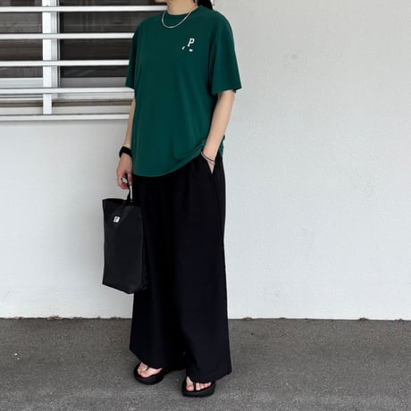COTTON LINEN BACK SATINE TUCK LOOSE PANTS BP360-01 / Bohemians ボヘミアンズ