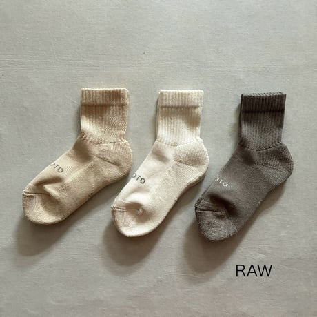 ORGANIC DAILY 3 PACK MINI CREW SOCKS R1522 / ROTOTO ロトト