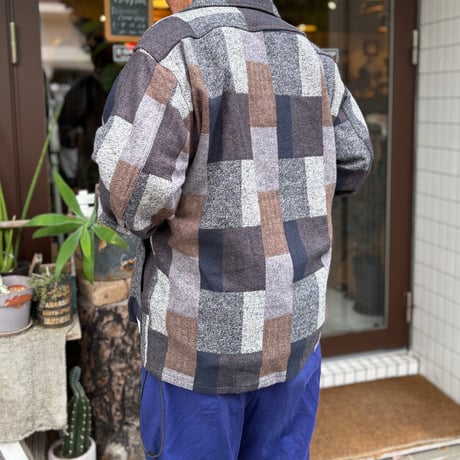 Digs Crew Half (Cotton Tweed Patch Check) SF-252267 / SASSAFRAS ササフラス