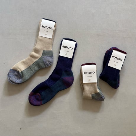 DOUBLE FACE MERINO PILE SOCKS R1632 / ROTOTO ロトト