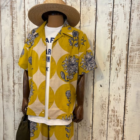 S/S OPEN SHIRTS BLUE FLOWER POP BS88 / Bohemians ボヘミアンズ