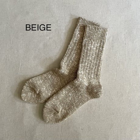 LOW GAUGE SLUB CREW SOCKS R1251 / ROTOTO