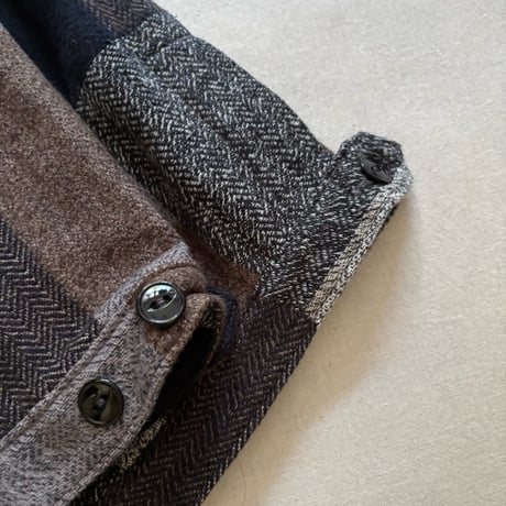 Fall Leaf Gardener Pants 4/5 (Cotton Tweed Patch Check) SF-252289 / SASSAFRAS ササフラス